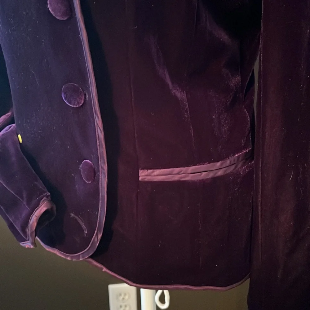 “TOGETHER” purple Berry Pant Suit. Jacket is a size 8, Gaberdine pants size 10 - Picture 11 of 12